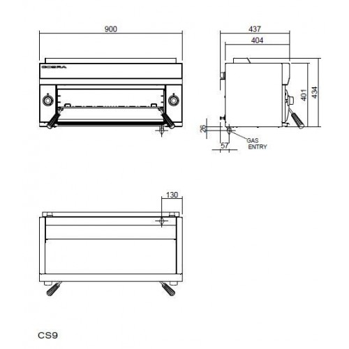 Blue Seal Cobra CS9-N 900mm Natural...