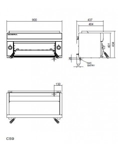 Blue Seal Cobra CS9-P 900mm LPG Gas Salamander Grill - CE353-P 2