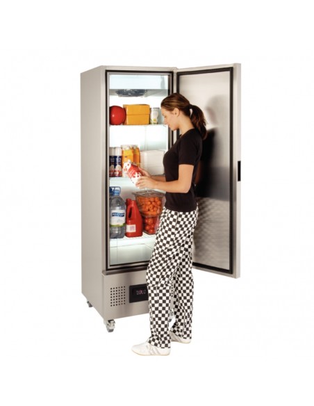 Foster Single Door Slimline Fridge Stainless Steel 400Ltr FSL 400 H