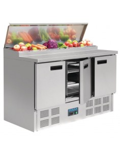 Polar G605 G-Series Refrigerated Pizza and Salad Prep Counter 390Ltr