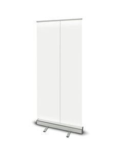 Retractable Banner Stand 1000x2000mm Clear sheet Aluminium base | DA-WHESB100