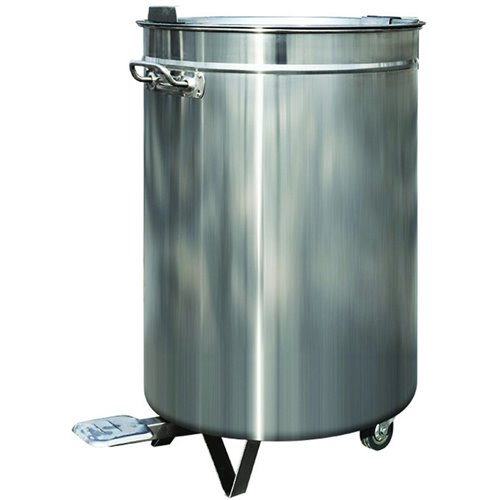 Professional Waste bin Stainless steel Wheels Pedal 120 litres | DA-VAD6904