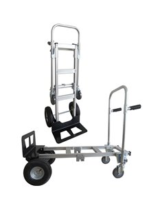 2-in-1 Trolley & Hand truck Aluminium Telescopic Foldable 1110x510x970mm | DA-HT1864