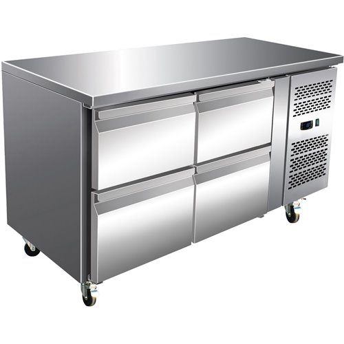 Commercial Refrigerated Counter 4 drawers Depth 700mm | DA-4DRG21V