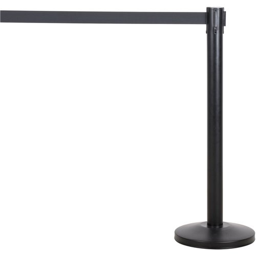Black Barrier Post with Black Retractable Belt 2m | DA-BBP01A