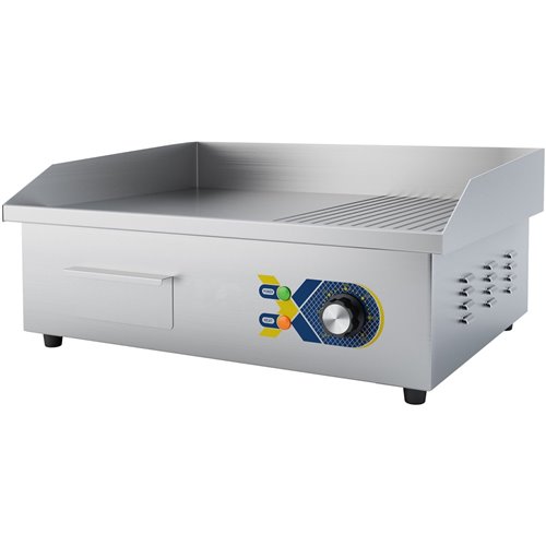 Commercial Griddle Smooth/Ribbed 550x420x240mm 3kW Electric | DA-EG8182