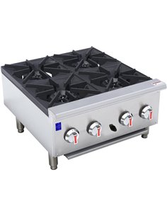 Professional Gas Hotplate Cooker 4 Burners 28kW Countertop | DA-EHP4S