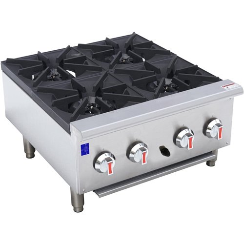 Professional Gas Hotplate Cooker 4 Burners 28kW Countertop | DA-EHP4S