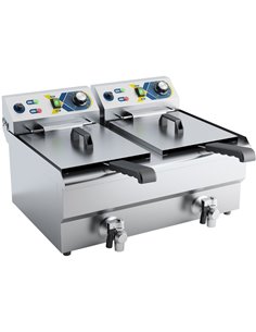 Commercial Twin Deep Fat Fryer 10+10 litres 3+3kW Countertop | DA-EF102V