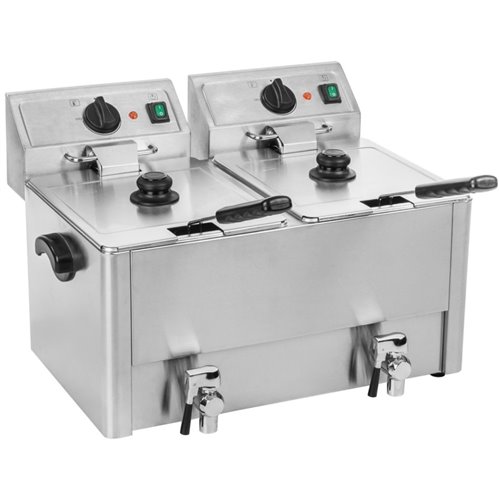 Commercial Deep fat Fryer 8+8 litres 6.5kW Countertop | DA-HDF88