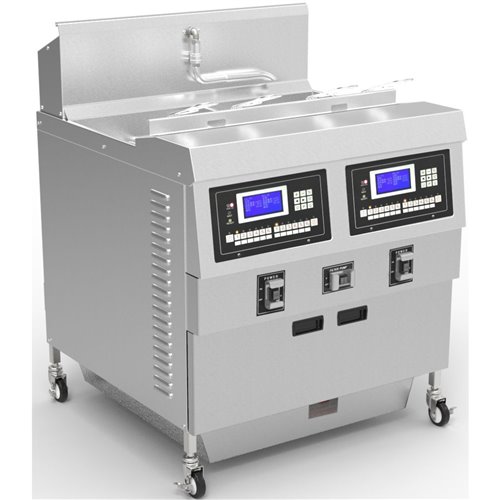 Professional Free standing Electric Fryer Digital with Auto Lift Function Twin tank with 2x25 litre 27.7kW | DA-OFEH322L