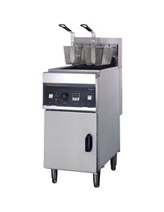 Twin Basket Professional Free standing Electric Fryer Single tank 18kW 28 litres | DA-DF28L