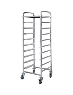Commercial Dishwasher Basket Trolley with Top shelf Stainless steel 9 levels 550x510x1700mm | DA-RT5509T
