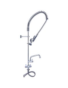 Pre Rinse Spray Unit with Swing faucet Deck mount Double inlet Height 1000mm Stainless steel | DA-EQ2801A12