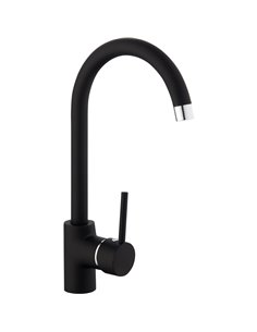 Basin Mixer Tap with Stainless Steel Spout Single Lever Black | DA-70000065
