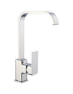 Basin Mixer Tap with Stainless Steel Spout Single Lever Chrome | DA-70248001