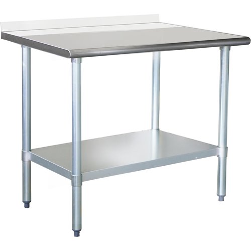 Commercial Work table Stainless steel Rear upstand Bottom shelf 600x600x900mm | DA-WTG600X60050R