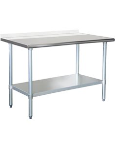 Commercial Work table Stainless steel Rear upstand Bottom shelf 1000x600x900mm | DA-WTG600X100050R
