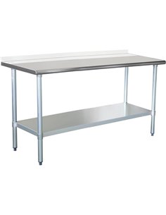 Commercial Work table Stainless steel Rear upstand Bottom shelf 1200x600x900mm | DA-WTG600X120050R