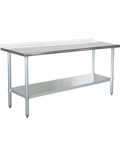 Commercial Work table Stainless steel Rear upstand Bottom shelf 1800x600x900mm | DA-WTG600X180050R