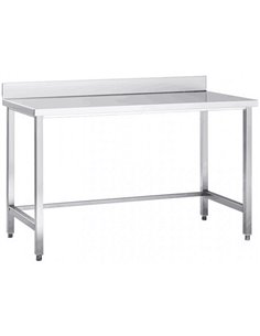 Professional Work table Stainless steel No bottom shelf Upstand 1500x700x965mm | DA-DW7150