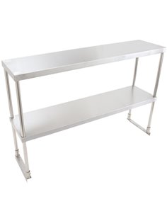 Double Tier Overshelf Stainless steel 1500x300x800mm | DA-DOS300X1500