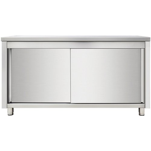 Commercial worktop Floor Cupboard Sliding doors Stainless steel Width 1200mm Depth 600mm | DA-THASR126