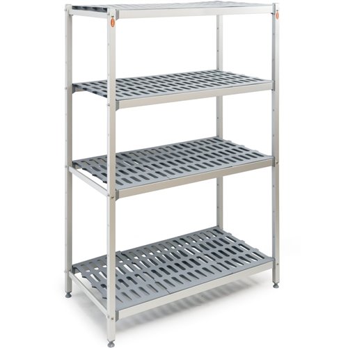 GN Shelving Unit 4 tier 600kg 1205x360x1680mm Aluminium | DA-TS120536H