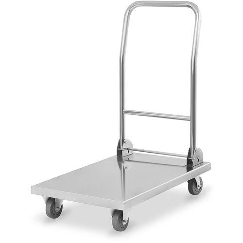 Platform trolley Stainless steel 500kg Folding handle 820x520x970mm | DA-ST047B