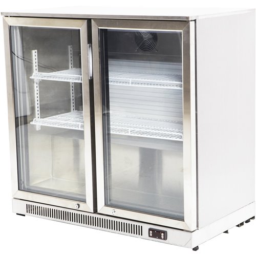 Back bar cooler 2 hinged doors 220 litres Stainless steel | DA-SSBC02PP