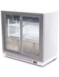 Back bar cooler 2 sliding doors 220 litres Stainless steel | DA-SSBC02PS
