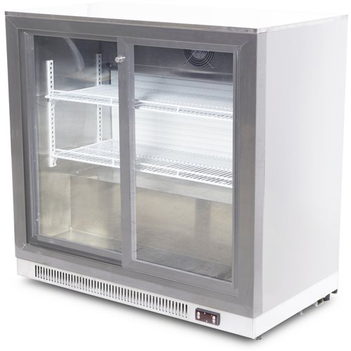 Back bar cooler 2 sliding doors 220 litres Stainless steel | DA-SSBC02PS