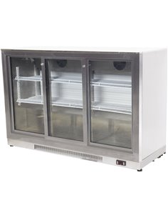 Back bar cooler 3 sliding doors 312 litres Stainless steel | DA-SSBC03PS