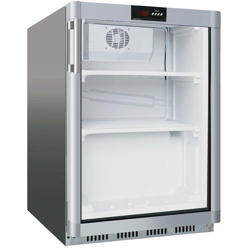 Commercial Freezer Undercounter Stainless steel 129 litres Single glass