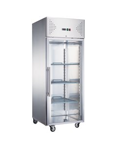Commercial Refrigerator Upright Cabinet 600 litres Glass Front Single door GN2/1 Fan assisted cooling | DA-R600SGLASS