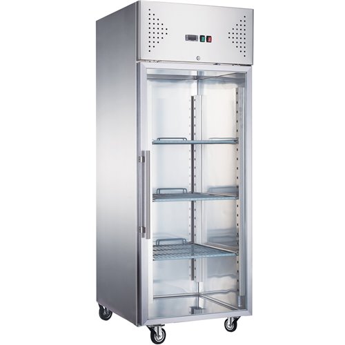 Commercial Refrigerator Upright Cabinet 600 litres Glass Front Single door GN2/1 Fan assisted cooling | DA-R600SGLASS