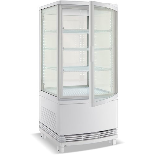 Countertop Display Fridge 68 litres 3 shelves White 2 curved doors front & back | DA-CL68RW