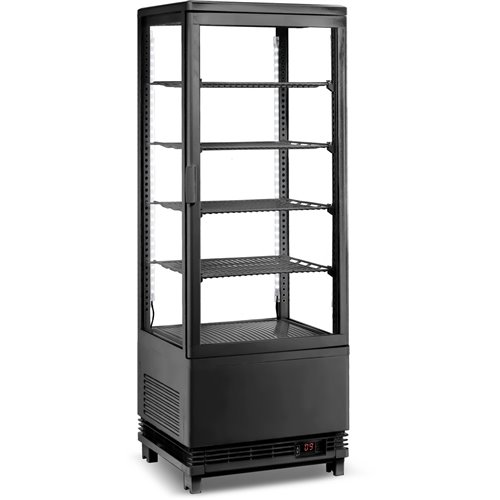 Countertop Display Fridge 98 litres 4 shelves Black 1 flat door  | DA-CL98B Countertop Display Fridge 98 litres 4 shelves Black 1 flat door  | DA-CL98B