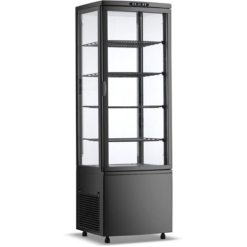 Upright Display Fridge 238 litres 4 shelves Black 1 flat door | DA-CL238B