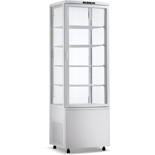 Upright Display Fridge 238 litres 4 shelves White 1 flat door | DA-CL238W