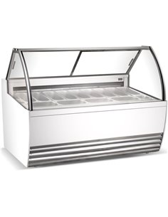 Professional Gelato & Ice Cream Serving Display Counter 13 tubs | DA-DW13R