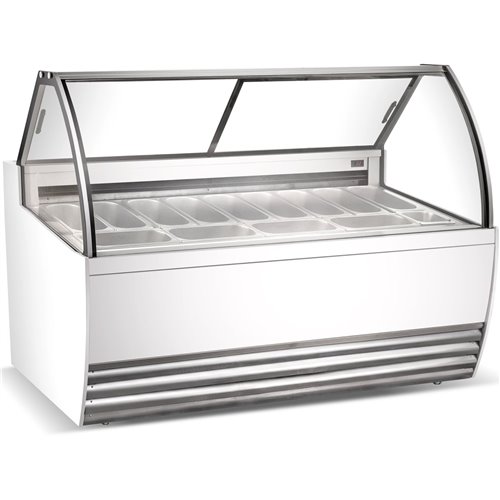 Professional Gelato & Ice Cream Serving Display Counter 13 tubs | DA-DW13R