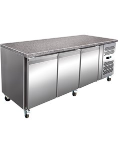 Refrigerated Counter with Marble top 3 doors Depth 800mm | DA-PA20
