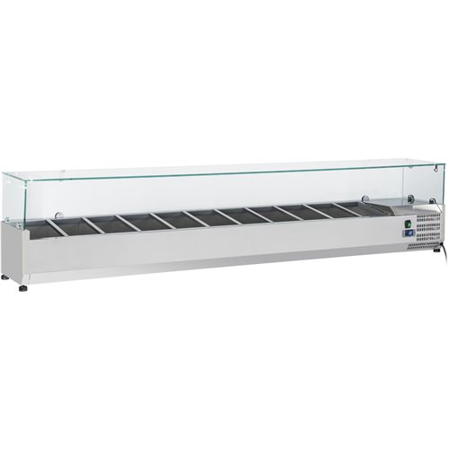 Refrigerated Servery Prep Top 2000mm 10xGN1/4 Depth 330mm | DA-PT20