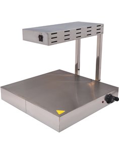 Commercial Warming Tray with Heating lamp Stainless steel 500x500mm | DA-PWE5050