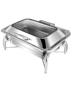 Chafing dish Glass lid Stainless steel 7 litres GN1/1 | DA-VICLH2103
