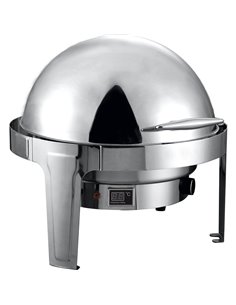 Roll top Chafer Electric heating Round Stainless steel Mirror polish 6 litres | DA-RA2101BE