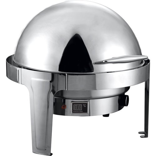 Roll top Chafer Electric heating Round Stainless steel Mirror polish 6 litres | DA-RA2101BE