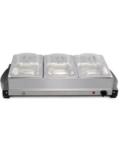 Electric Buffet Server 3 Tray 3 x 2.5 litre Stainless steel 3 Large Multicooker 2