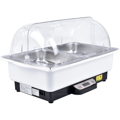 Roll top Chafer Electric heating 2xGN1/1 Stainless steel Plastic cover 9 litres | DA-VICEBS21